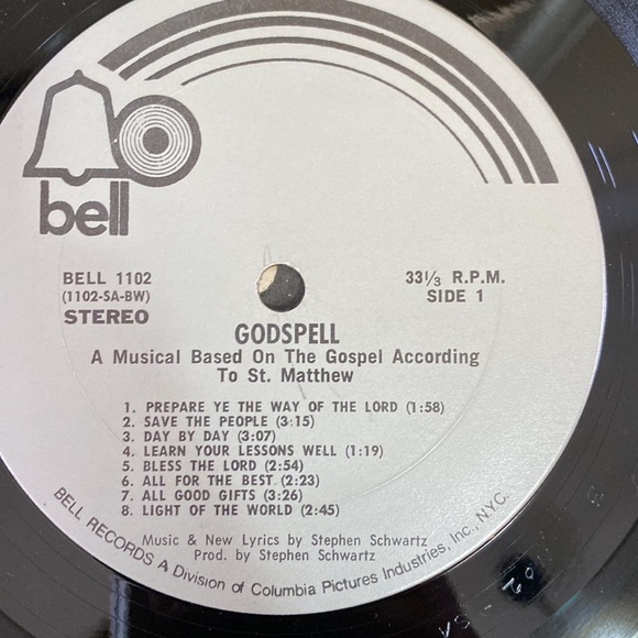 Godspell Original Cast 1970s Godspell vinyl record, album musical - vgc - Picture 9 of 9